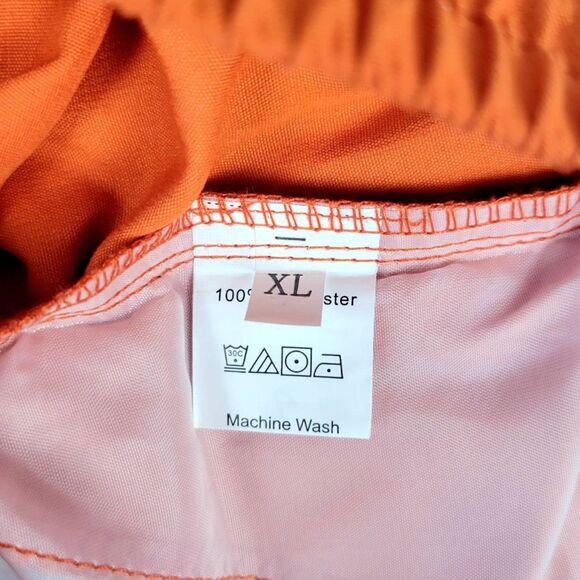 **Men’s XL Orange Drawstring Lightweight Summer Shorts Comfortable Casual Wear** - Picture 12 of 12